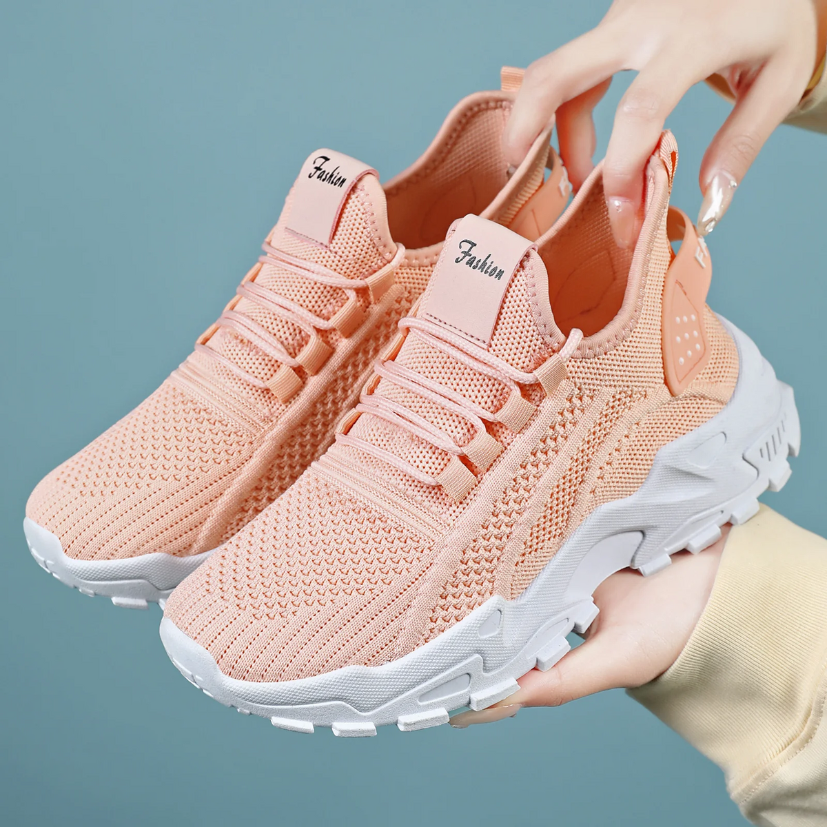 Women’s AirWeave Sneakers – Breathable Mesh Lightweight Flat Shoes